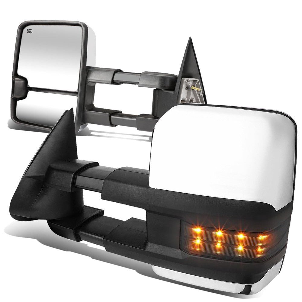 Left/Right Towing Side Mirror Powered+ W/Heated LED Turn Signal for 03-06 Yukon
