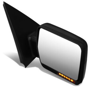 Right Black Towing Side Mirror Manual Adjustment LED Turn Signal for 04-14 F-150