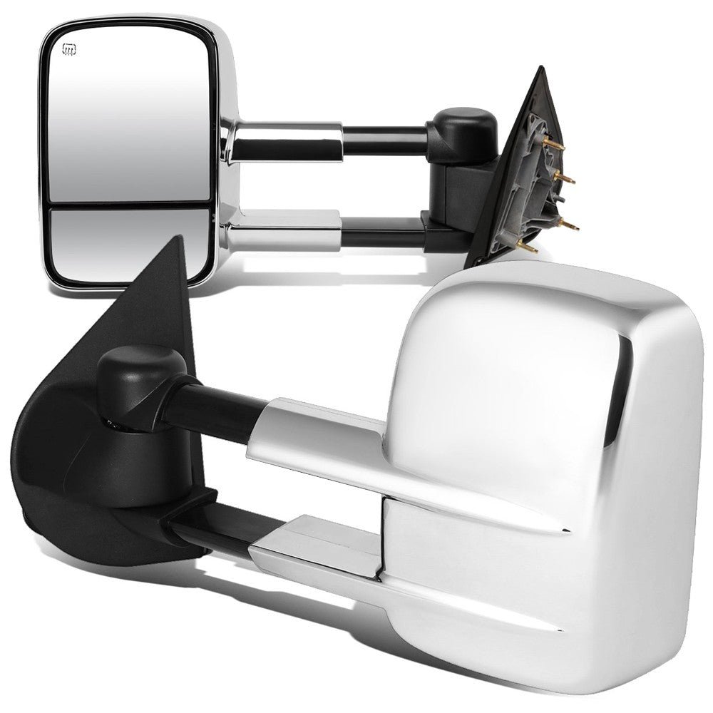 Left/Right Chrome Towing Side Mirror Powered W/Heated for 15-18 Sierra 1500