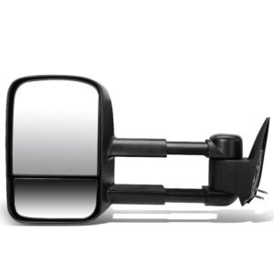 Right/Passenger Black Towing Side Mirror Powered Adjustment for 93-00 GMC C2500