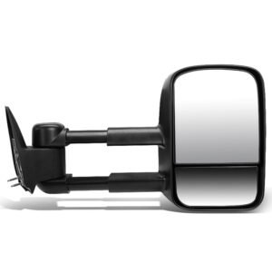 Right/Passenger Black Towing Side Mirror Manual Adjustment for 93-00 GMC C2500
