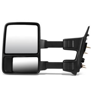 Left Black Towing Side Mirror Manual Adjustment Turn Signal for 08-16 F-250 SD