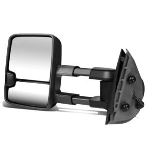 Left Black Towing Side Mirror Powered Adjustment LED Turn Signal for 97-00 Yukon
