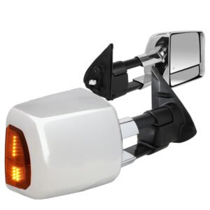 Amber LED Signal Chrome Powered Side View Mirror Assembly For 16-19 Tacoma N300