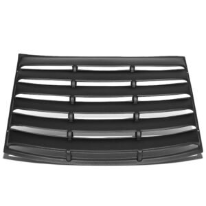 Black Matte 6 Slat Rear Windshield Window Louver Cover For 10-15 Chevrolet Camaro Coupe (5th Gen)