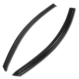 Smoke Dark-Tinted [Tape-On] 4PCs Wind Deflector Window Visor For 08-13 Nissan Altima Coupe (L32 4th Gen)