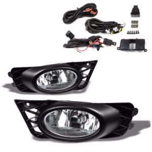 Clear Lens Housing Driving/Bumper Fog Light+Mounting For Honda 09-11 Civic FA/FD