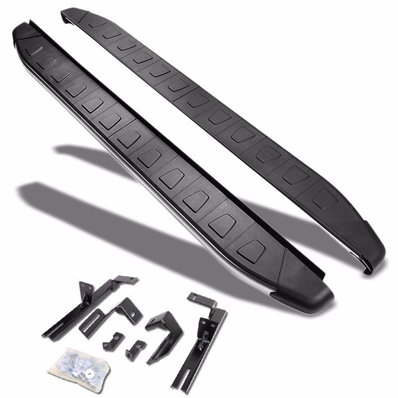(Flat Trapezoid Pad Metal) Running Board Nerf Bar For 06-12 Toyota RAV4 (XA30 3rd Gen)