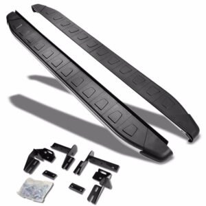 (Flat Trapezoid Pad Metal) Running Board Nerf Bar For 13-18 Toyota RAV4 (XA40 4th Gen)