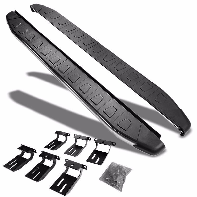(Flat Trapezoid Pad Metal) Running Board Nerf Bar For 11-22 Jeep Grand Cherokee (WK2 4th Gen)