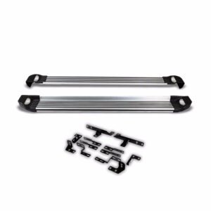 (Ridgeline w/Light Metal) Running Board Nerf Bar For 08-13 Toyota Highlander (XU40 2nd Gen)