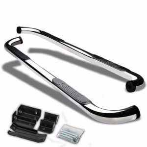 (90 Bend End Metal) Running Board Nerf Bar For 02-13 Avalanche/00-14 Suburban 1500/00-14 Yukon XL 1500 2500 (GMT800/900) [Crew Cab]