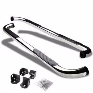 (90 Bend End Metal) Running Board Nerf Bar For 04-12 Chevrolet Colorado/GMC Canyon/06 Isuzu i-280/07-08 i-370 [Extended Cab]