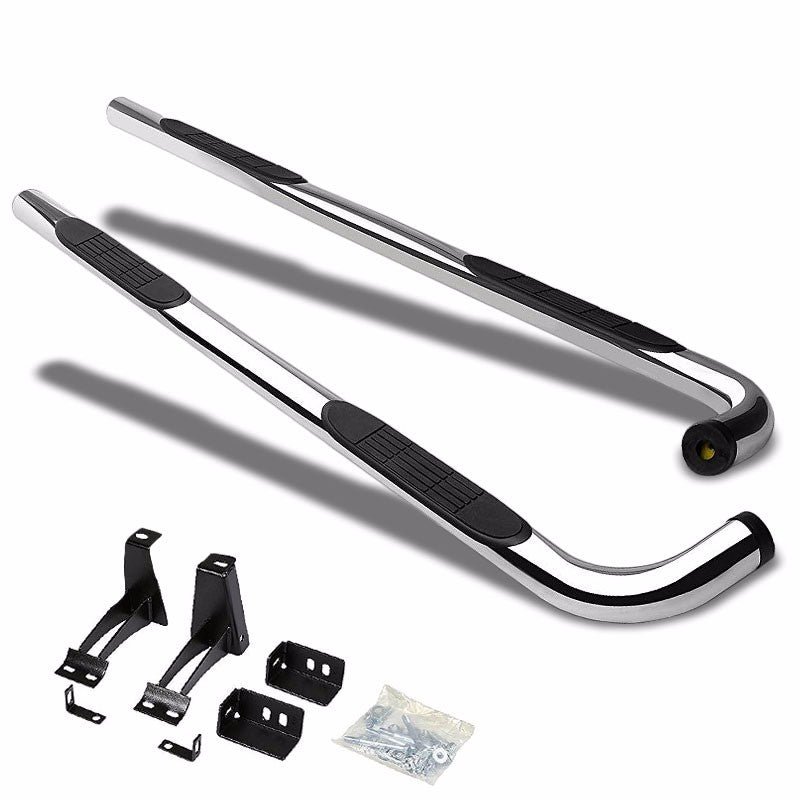 (90 Bend End Metal) Running Board Nerf Bar For 00-14 Chevrolet Tahoe/00-14 GMC Yukon/02-14 Cadillac Escalade (GMT800,