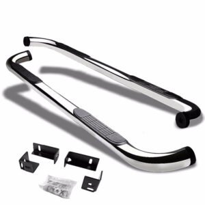 (90 Bend End Metal) Running Board Nerf Bar For 04-12 Chevrolet Colorado/GMC Canyon/06 Isuzu i-350/07-08 i-370 [Crew Cab]
