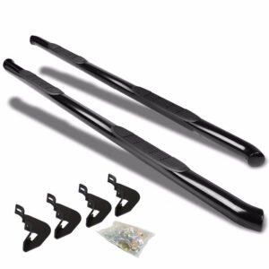 (Curved End Black) Running Board Nerf Bar For 15+ Chevrolet Colorado (RG)/15+ GMC Canyon (RG) [Extended Cab]