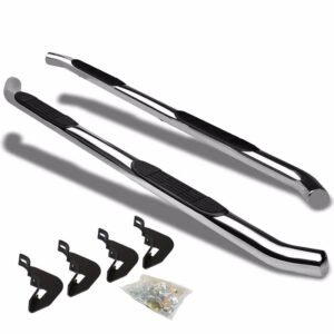 (Curved End Metal) Running Board Nerf Bar For 15+ Chevrolet Colorado (RG)/15+ GMC Canyon (RG) [Extended Cab]