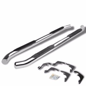 (Curved End Metal) Running Board Nerf Bar For 15+ Chevrolet Colorado (RG)/15+ GMC Canyon (RG) [Crew Cab]