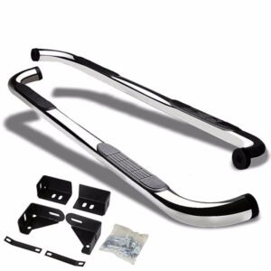 (90 Bend End Metal) Running Board Nerf Bar For 04-09 Dodge Durango/07-09 Chrysler Aspen