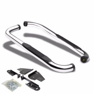 (90 Bend End Metal) Running Board Nerf Bar For 09+ Ram 1500/2500/3500 [Standard Cab]