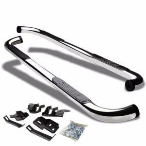 (90 Bend End Metal) Running Board Nerf Bar For 09-18 Ram 1500/19+ Ram 1500 Classic [Extended Cab]