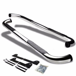 (90 Bend End Metal) Running Board Nerf Bar For Dodge 02-08 Ram 1500/03-09 Ram 2500 3500 [Extended Cab]
