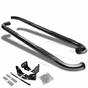 (90 Bend End Black) Running Board Nerf Bar For Jeep 06-10 Commander (XK)/05-10 Grand Cherokee (WK)