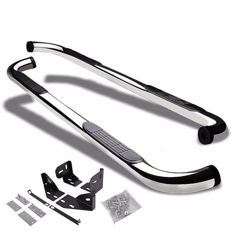 (90 Bend End Metal) Running Board Nerf Bar For Jeep 06-10 Commander (XK)/05-10 Grand Cherokee (WK)