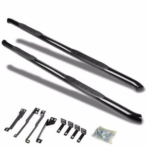 (Curved End Black) Running Board Nerf Bar For 07-13 Acura MDX (YD2 2nd Gen)