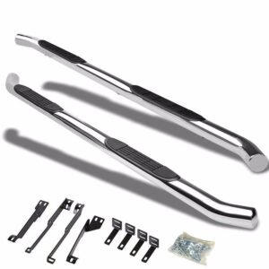 (Curved End Metal) Running Board Nerf Bar For 07-13 Acura MDX (YD2 2nd Gen)