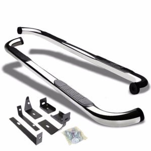 (90 Bend End Metal) Running Board Nerf Bar For 03-08 Nissan Murano (Z50 1st Gen)