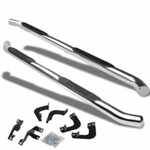 (Curved End Metal) Running Board Nerf Bar For 05-22 Toyota Tacoma [Crew Cab]