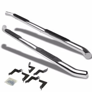 (Curved End Metal) Running Board Nerf Bar For 07-21 Toyota Tundra (XK50 2nd Gen) [Crew Cab]