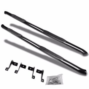 (Curved End Black) Running Board Nerf Bar For 13-18 Toyota RAV4 (XA40 4th Gen)