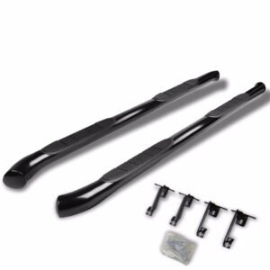 (Curved End Black) Running Board Nerf Bar For 11+ Dodge Durango (WD 3rd Gen)