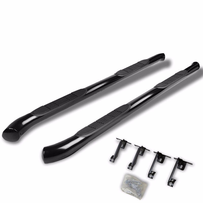 (Curved End Black) Running Board Nerf Bar For 11+ Dodge Durango (WD 3rd Gen)