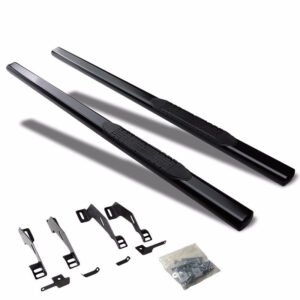 (Straight Design Black) Running Board Nerf Bar For 88-00 Chevrolet GMC C/K-Series [Extended Cab]