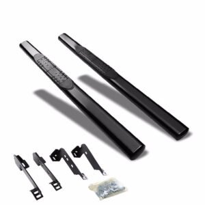 (Straight Design Black) Running Board Nerf Bar For 99-19 Silverado/Sierra [Standard Cab]
