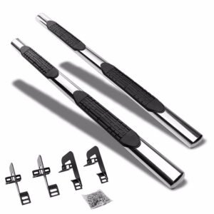 (Straight Design Metal) Running Board Nerf Bar For 04-14 Ford F-150 (P221 11th, P415 12th Gen) [Extended Cab]