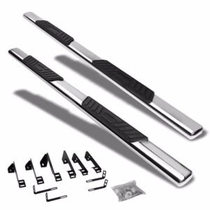 (Straight Oval Metal) Running Board Nerf Bar For 99-14 Chevrolet Silverado/GMC Sierra GMT800 GMT900 [Crew Cab]