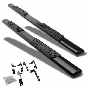 (Straight Oval Black) Running Board Nerf Bar For 09-18 Ram 1500 2500 3500/19+ Ram 1500 Classic [Crew Cab]