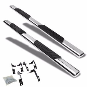 (Straight Oval Metal) Running Board Nerf Bar For 09-18 Ram 1500/19+ Ram 1500 Classic [Extended Cab]