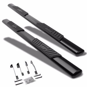 (Straight Oval Black) Running Board Nerf Bar For 98-01 Dodge Ram 1500/98-02 2500 3500 [Extended Cab]