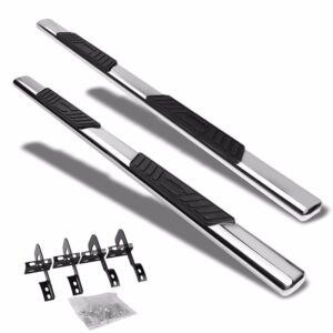 (Straight Oval Metal) Running Board Nerf Bar For 04-14 Ford F-150 (P221 11th, P415 12th Gen) [Extended Cab]