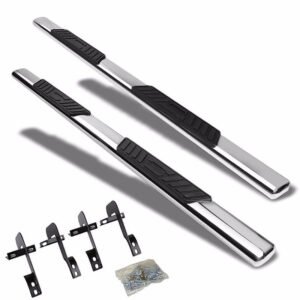 (Straight Oval Metal) Running Board Nerf Bar For 01-03 Ford F-150 (PN-96 10th Gen) [Crew Cab]