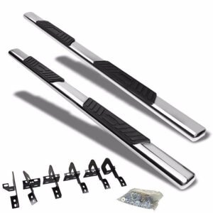 (Straight Oval T2 Metal) Running Board Nerf Bar For 09-14 Ford F-150 (P415 12th Gen) [Extended Cab]