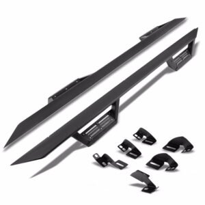 (Step-Down Black) Running Board Nerf Bar For 07-21 Toyota Tundra (XK50 2nd Gen) [Crew Cab]