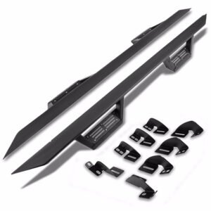 (Step-Down Black) Running Board Nerf Bar For 07-21 Toyota Tundra (XK50 2nd Gen) [Extended Cab]