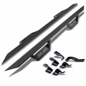 (Step-Down Black) Running Board Nerf Bar For 05-22 Toyota Tacoma [Crew Cab]