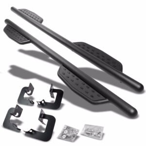 (Straight Sidestep Black) Running Board Nerf Bar For 09-14 Ford F-150 (P415 12th Gen) [Crew Cab]